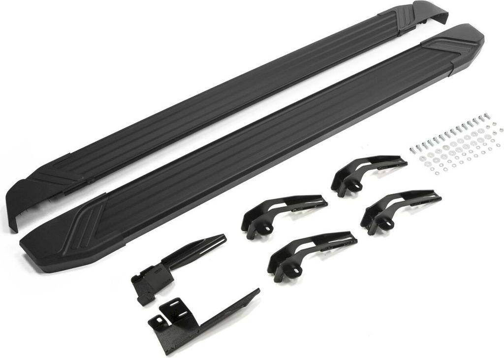 J&J AUTOMOTIVE | Basic Black Rival Trittbretter, Seitenschweller, Einstiegsleisten mit Abe Passend Für Chevrolet Captiva 2011-20150