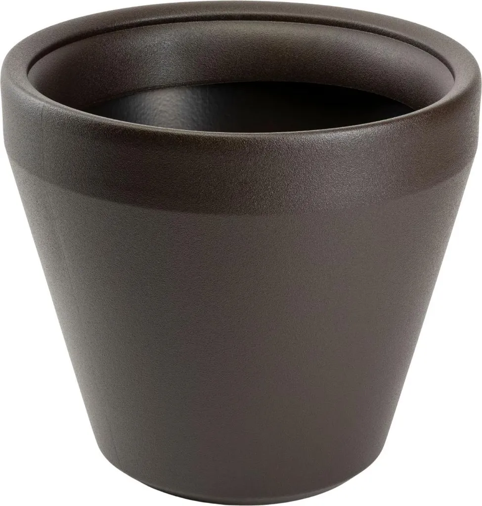 Bac à fleurs décoratif marron HowHomely - Cache-pot grand format 55cm - 5