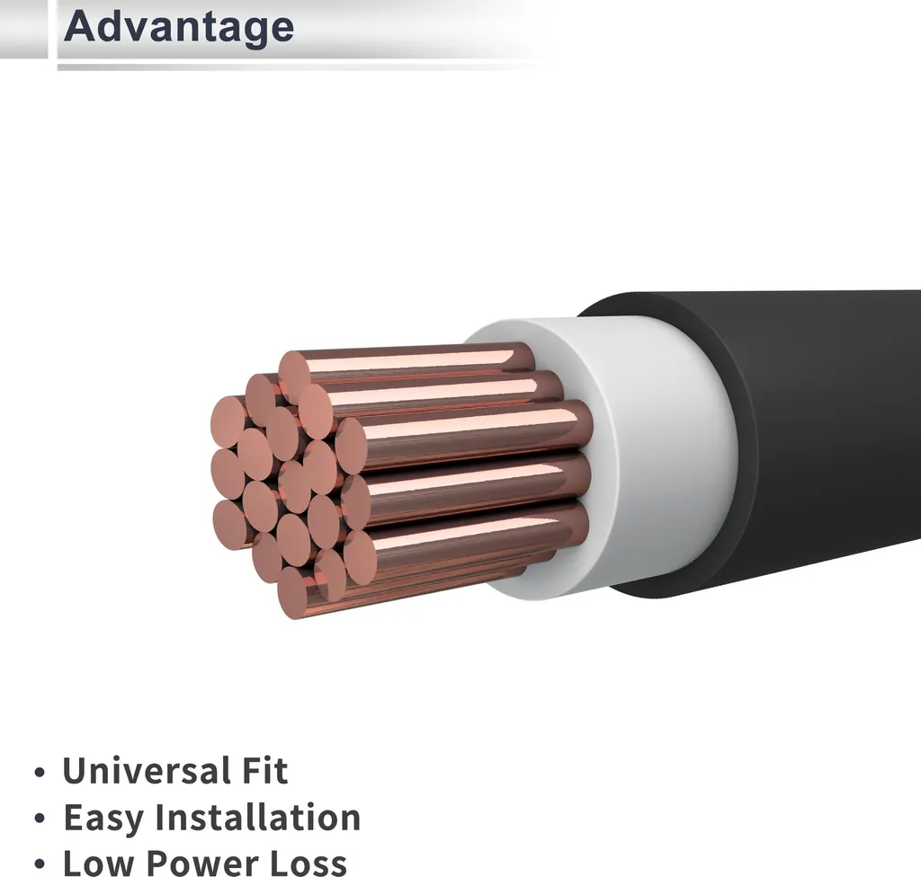 Câble Batterie 4 AWG Noir 3m : Évitez les Pertes d'Énergie et la Corrosion - 4