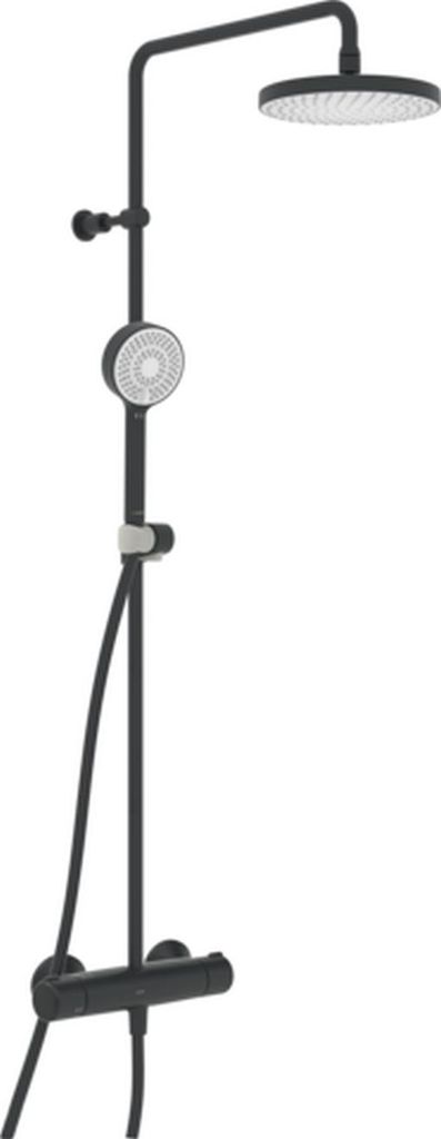 HANSA HANSAMICRA Duschsystem, Kopfbrause 200mm, rund, 3-strahlig, Ausladung 445-470mm, 4435013033