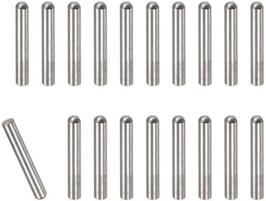 Roestvrij Stalen Paspoortstiften 4x12mm, Ronde Kop, Plat