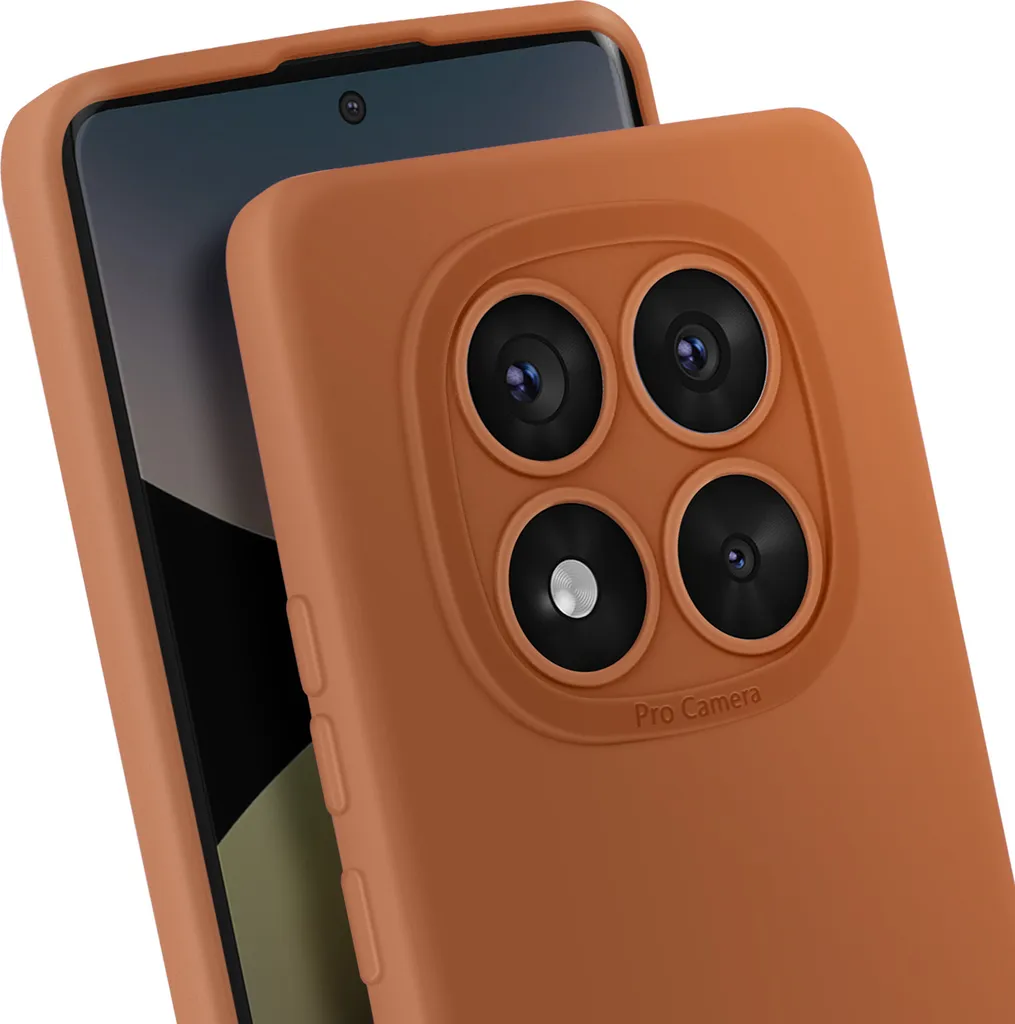 Custodia Avizar Silicone Marrone Redmi Note 14 Pro/Pro+ Protetta - 3