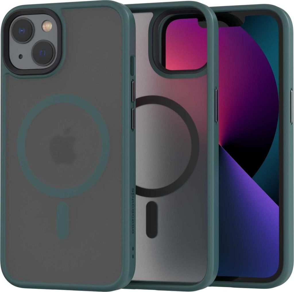Spacecase Hybrid Mag iPhone 13 dunkelgrün