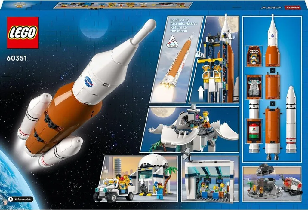 Jeu de construction centre spatial LEGO 60351 avec fusée et figurines - 39