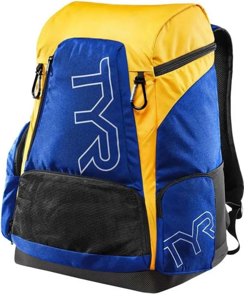 Tyr Alliance Team 45L Sac à Dos Natation Bleu/Golden - Grand Volume
