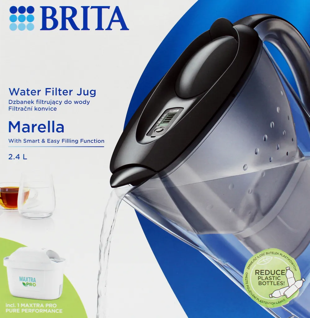 Caraffa Filtrante BRITA Marella + 1 Filtro MAXTRA PRO - 2.4 Litri - 14