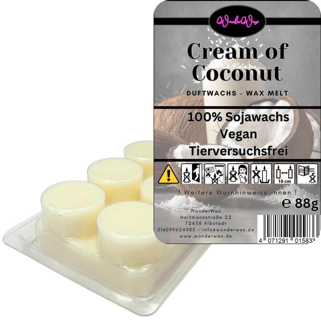 WonderWax Duftwachs Wax Melts für Duftlampe, 6 Kreise Duftmelt Wachsmelt Sojawachs Duftwachs Würfel für Raumdüfte, Wachs Duftöl Winter Indoor ...