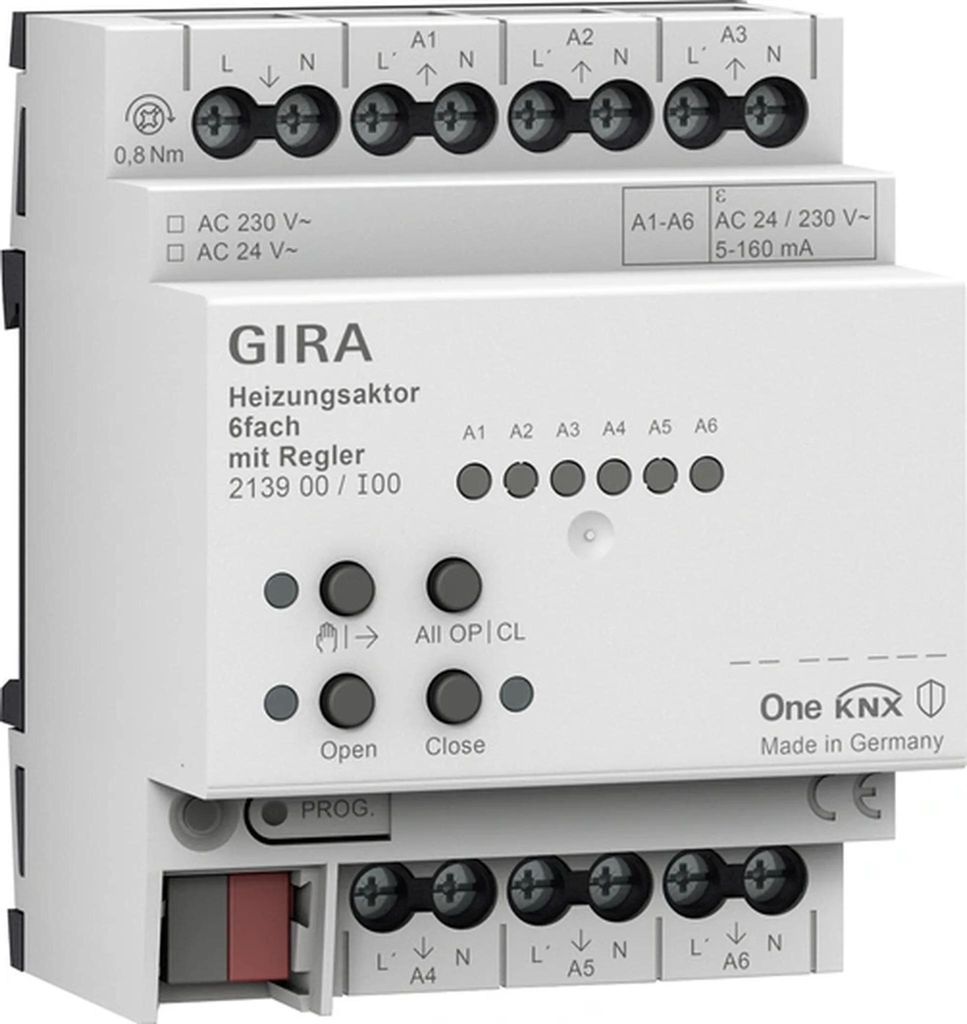 GIRA 213900 Heizungsaktor 6fach Regler OneKNX REG