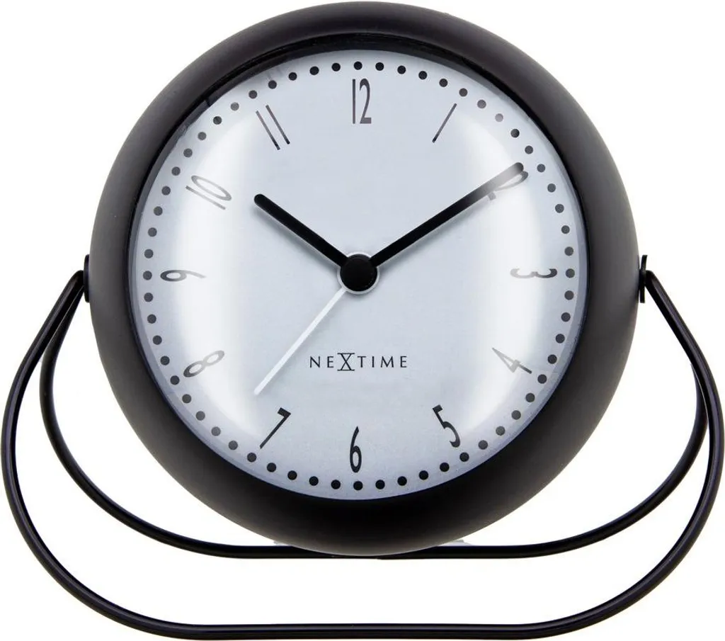 Réveil silencieux NeXtime Bubble noir - Mouvement sans tic-tac 5245ZW