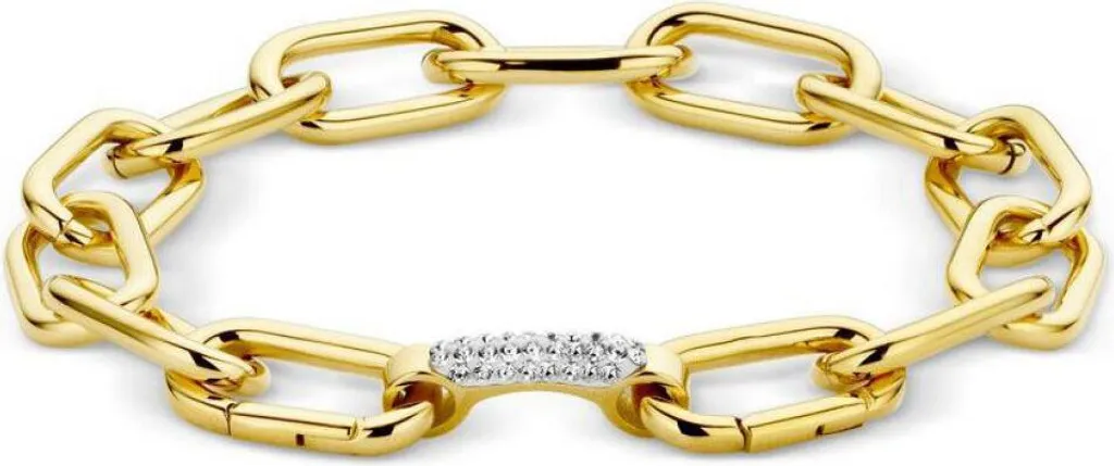 Victoria Bracciale color oro con pietre bianche