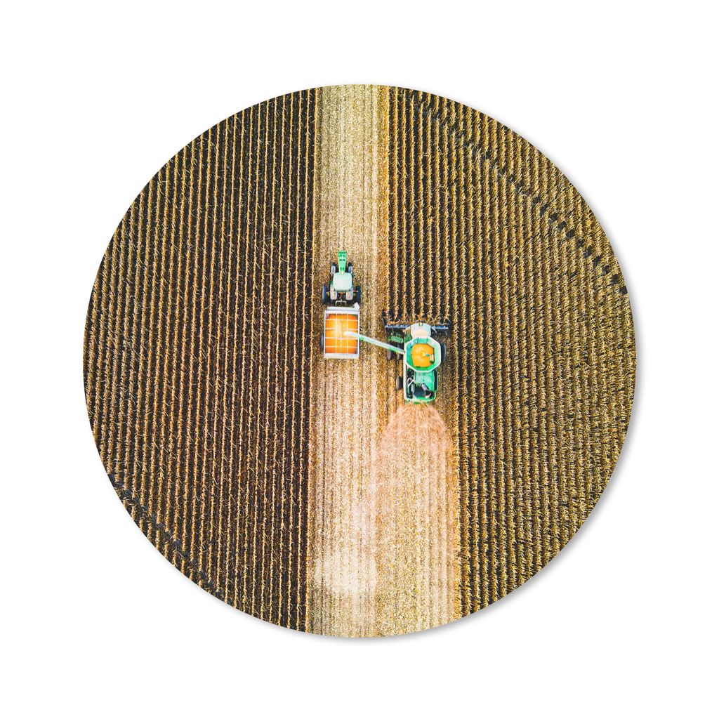 MuchoWow Mauspad Mousepad Traktor - Feld - Land - Bauernhof - Ernte 50x50 cm - Mousepads - Maus Mat - Pad - Mausunterlage - Vinyl