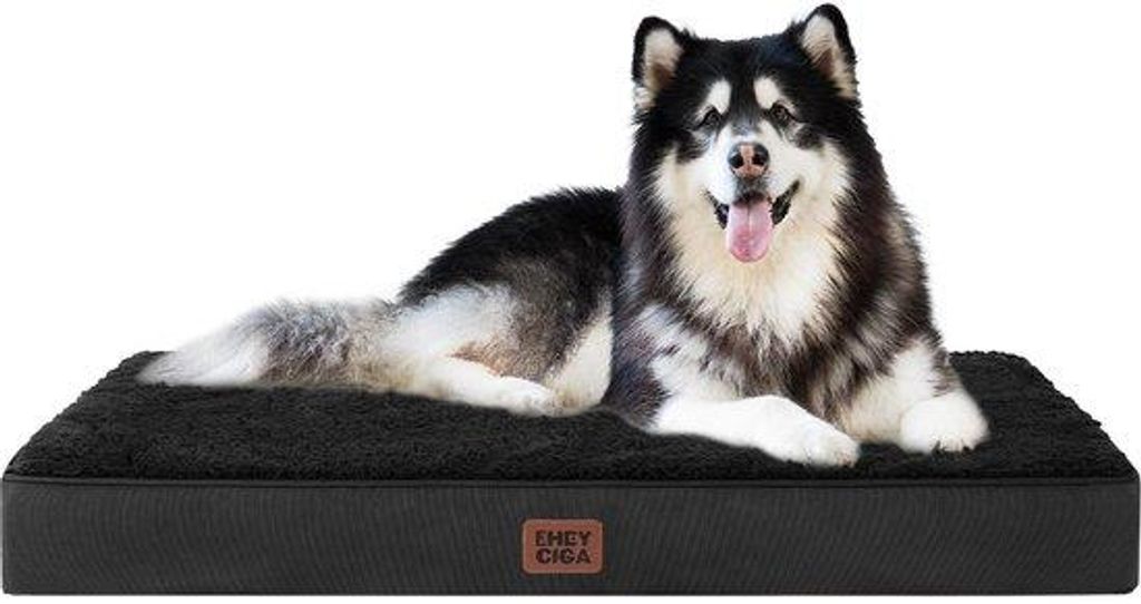 EHEYCIGA Orthopädisches Hundebett XXL für große Hunde 120 x 74 x 9 cm, waschbares, weiches Hundekissen, Hundematte, Hundematratze für die Trans...