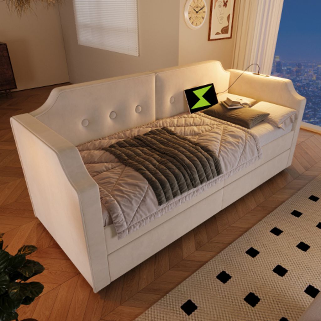 okwish Schlafsofa Daybett 90x200cm mit Lattenrost aus holz, Produktbild 7