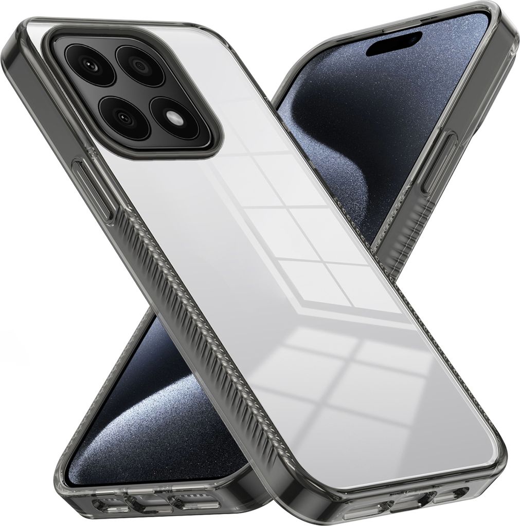 Hülle für Honor X8A Rutschfest Kristallklare Stoßfeste TPU Bumper Handyhülle Schwarz