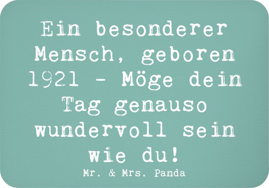 Mr. & Mrs. Panda magnet Spruch 1921 Geburtstag - Meeresbrise - Geschenk, Alter, Geburtsjahr, Geburtstagsgeschenk, Notizhalter, Ein besonderer Mensc...