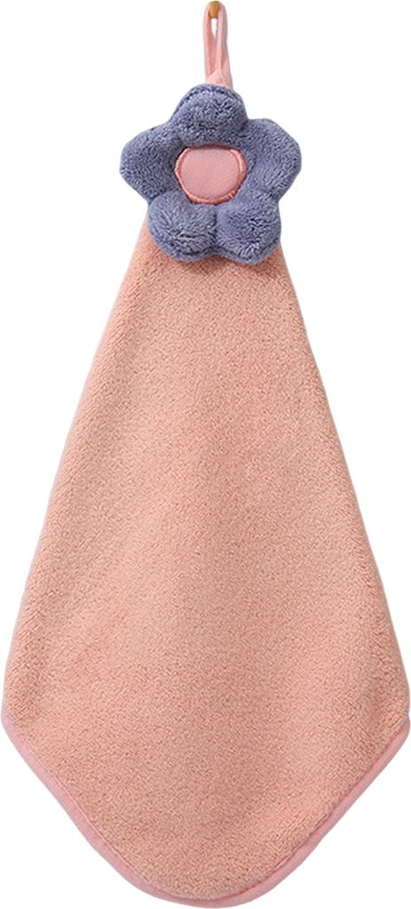 Wischen Sie das Handtuch bequeme Superabsorption Koralle Fleece 3d Blumenform Küche Badezimmer Hanges Handtuch Haushalt Zubehör-U