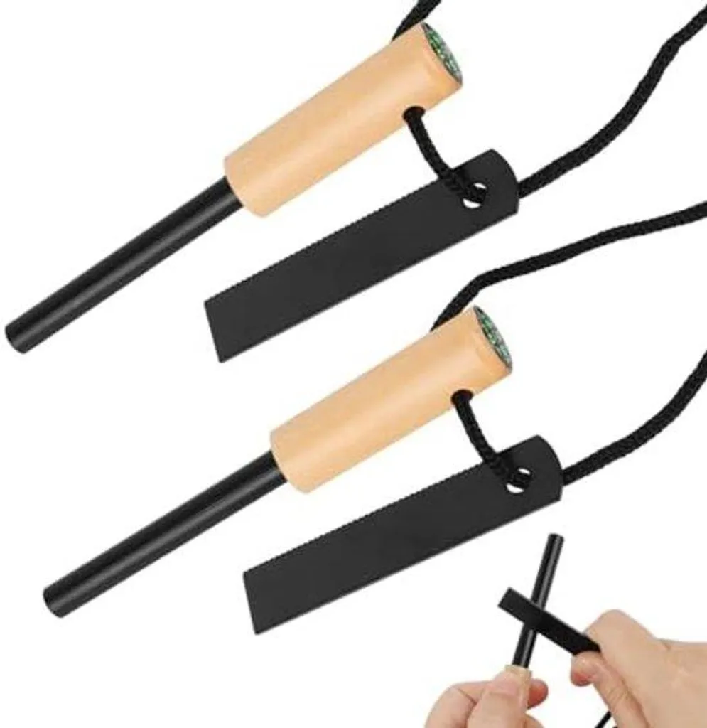 Kit allumage feu extérieur avec boussole - Allume-feu survie magnésium