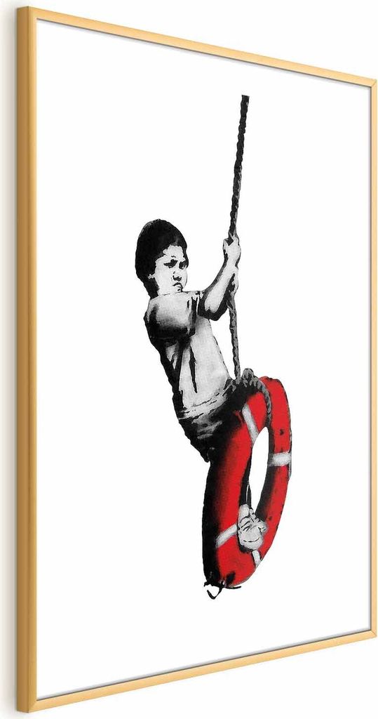 Posterpapier Poster - Banksy: Boy on a Rope 21x30 cm Streetart i-C-0150-ao-a