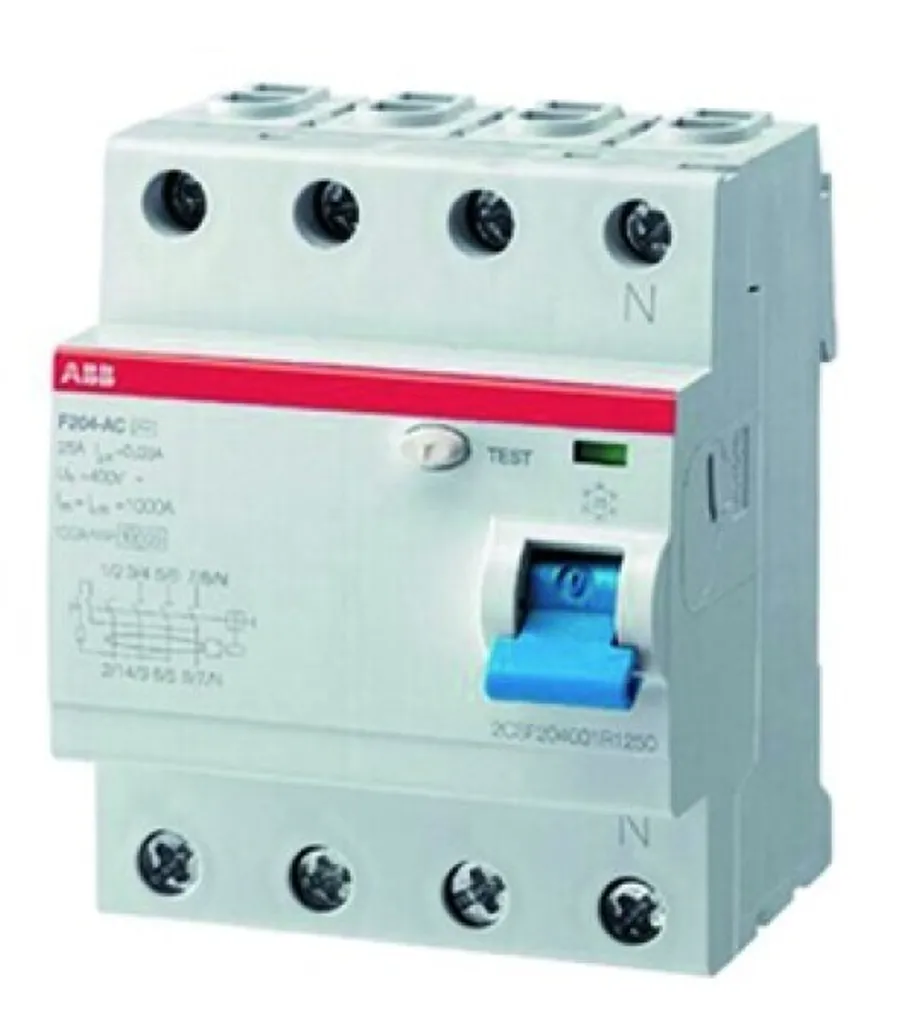 Protection Différentielle 30mA ABB F204A 63A pour Installation Triphasée