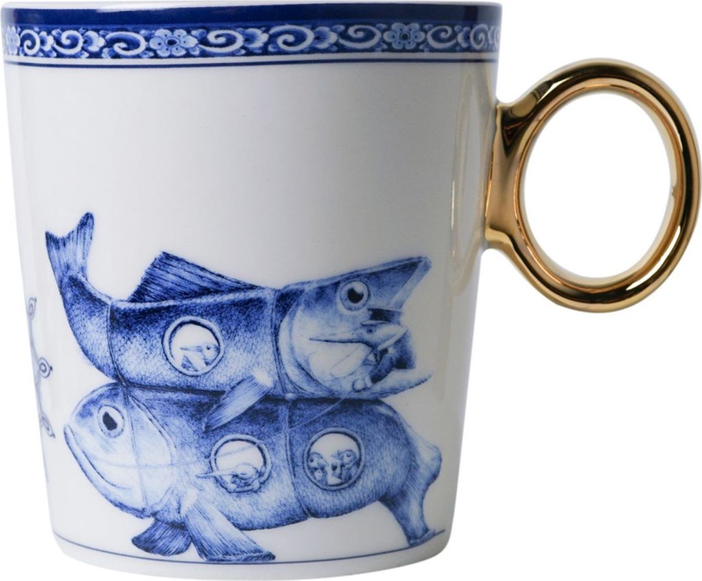 Heinen Delfts Blauw - RH1010 - Tasse, Sternzeichen, Fische, Keramik, 300ml