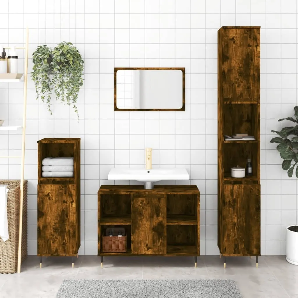 Colonna Bagno Rovere Fumé 30x30x100 | Stabilità e Anti-Umidità