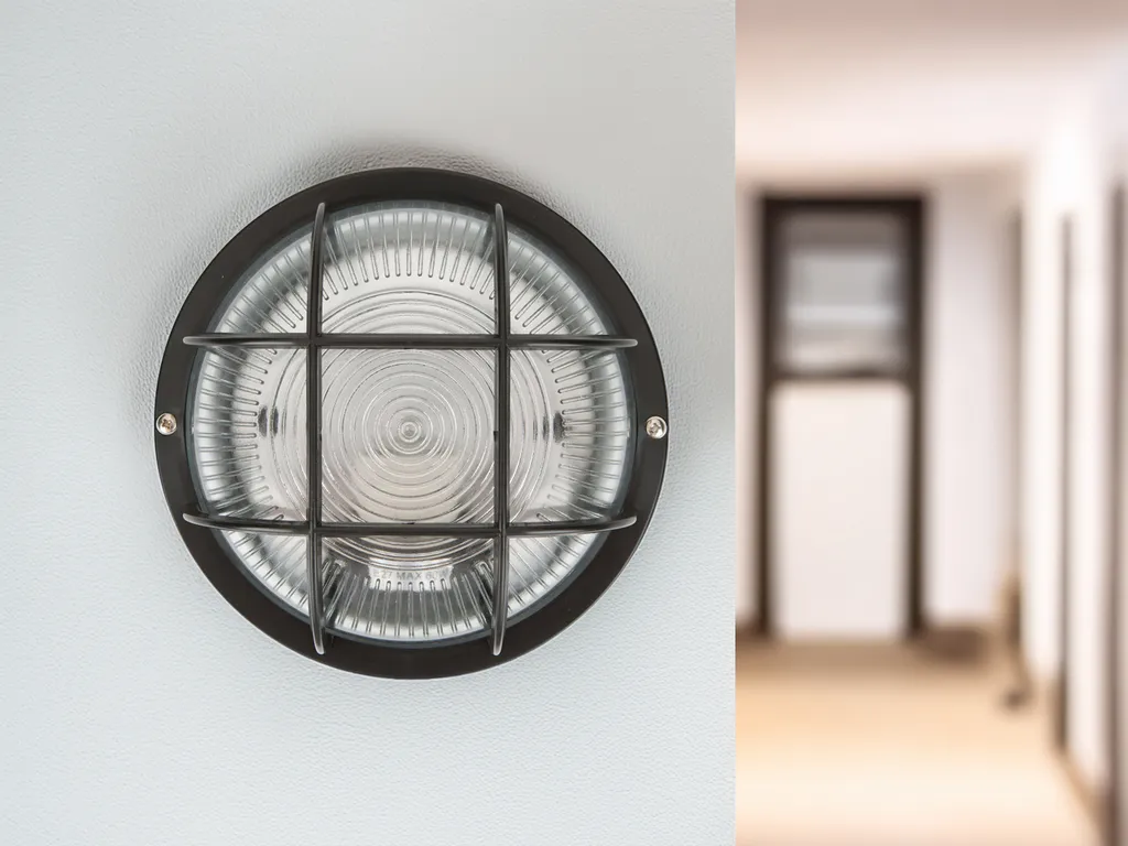 Elro Luce Cantina Eterna Nera E27 - Lampada Garage e Parete Robusta