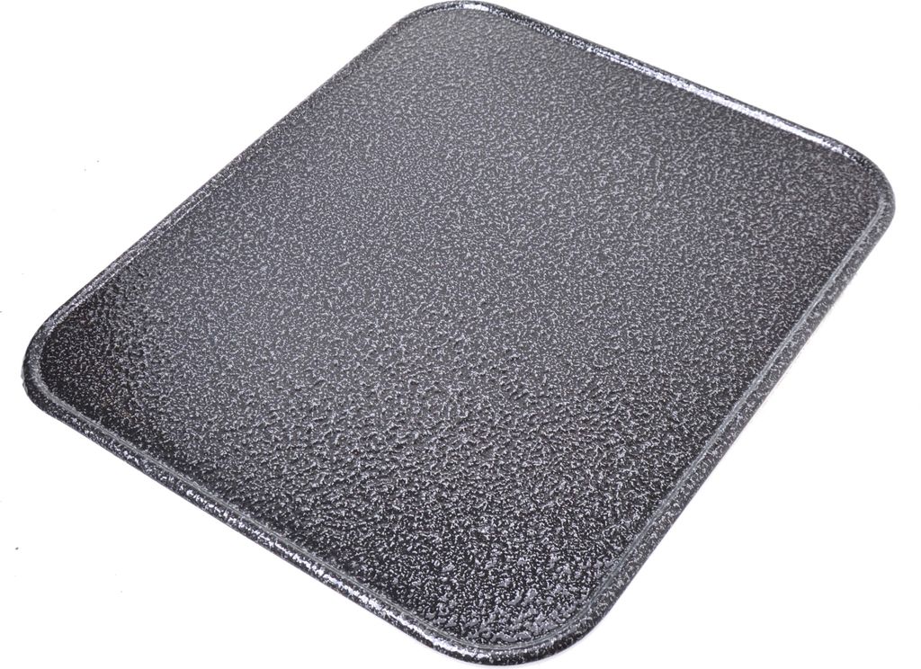 Aqbau Ofen-Bodenblech Kaminöfen Bodenplatte Bodenschutz für Feuerstellen 48 x 60 cm I Alt Silber