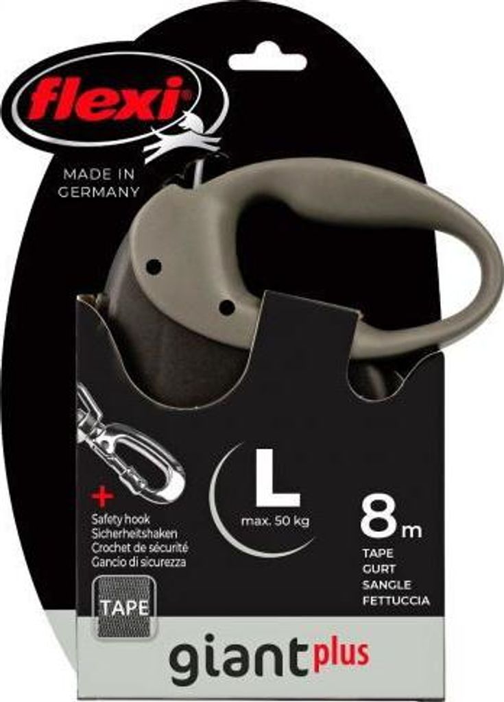 A product package for a Flexi dog leash.