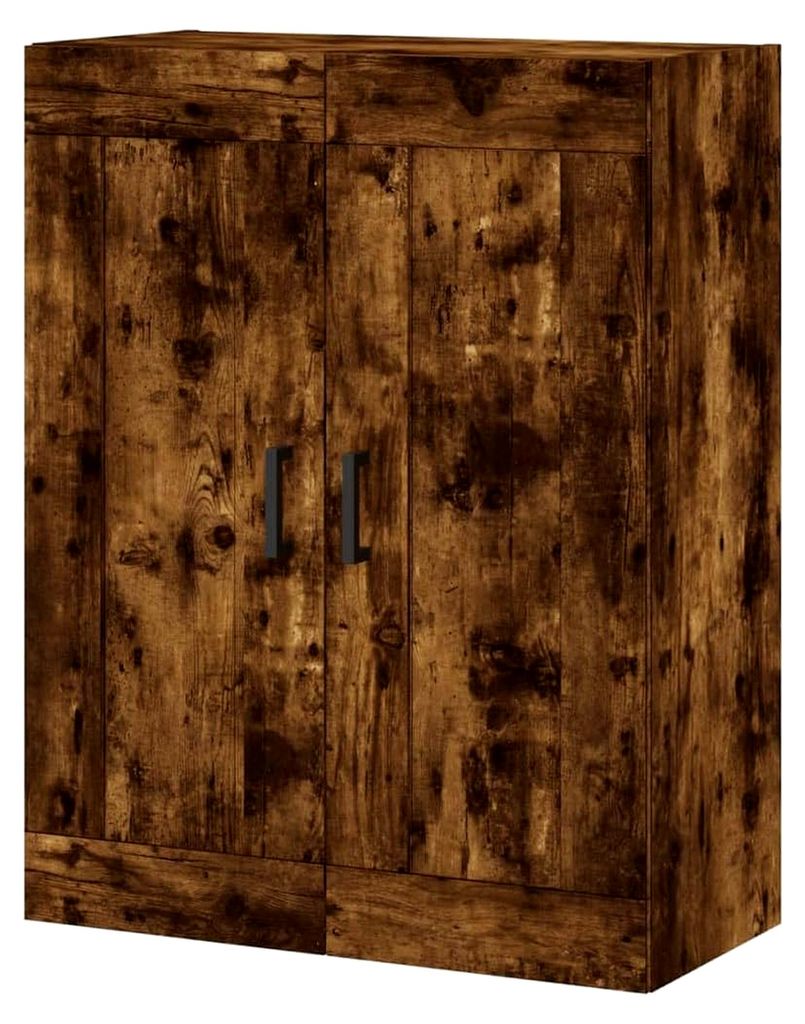 Hängeschrank für Badezimmer, Hängeschrank aus rauchfarbener Eiche, 69,5 x 34 x 90 cm, Holz