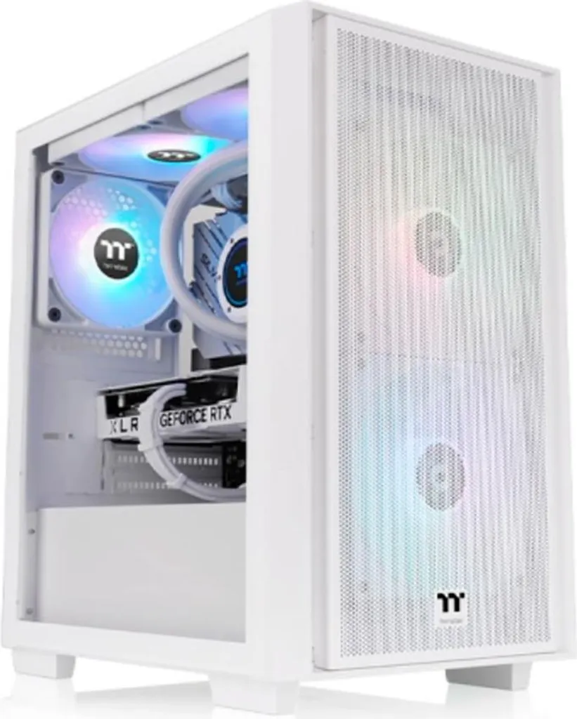 Thermaltake Versa H16 TG ARGB Blanc : Boîtier PC Micro-Tower Anti-Chaleur