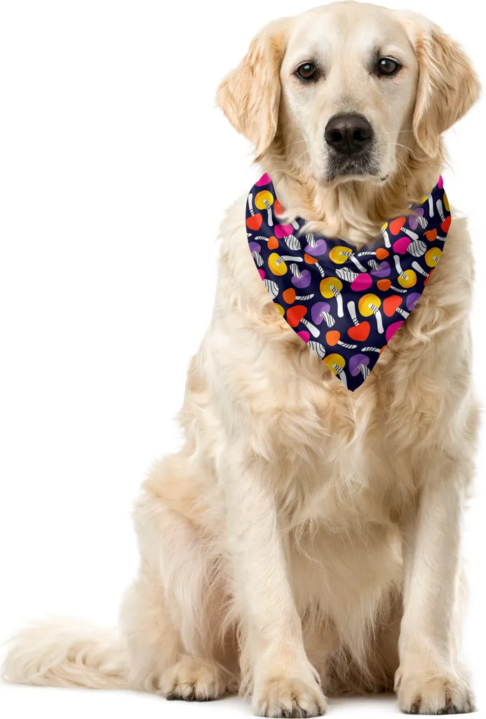 Bandana per Cani ABAKUHAUS Funghi 40x40cm - Resistente e Lavabile