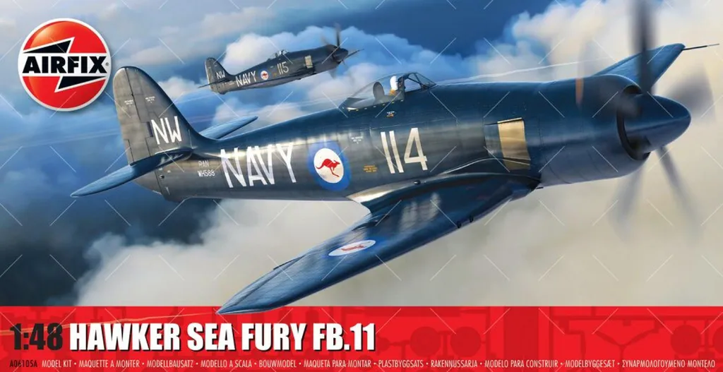 Hawker Sea Fury FB.II Airfix 1:48 Maquette détaillée de la Royal Navy