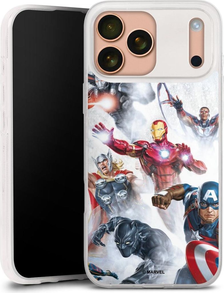 DeinDesign Slim Hülle für Apple iPhone 17 Pro Max Silikon Case Ultra Dünn Handyhülle Offizielles Lizenzprodukt Marvel The Avengers