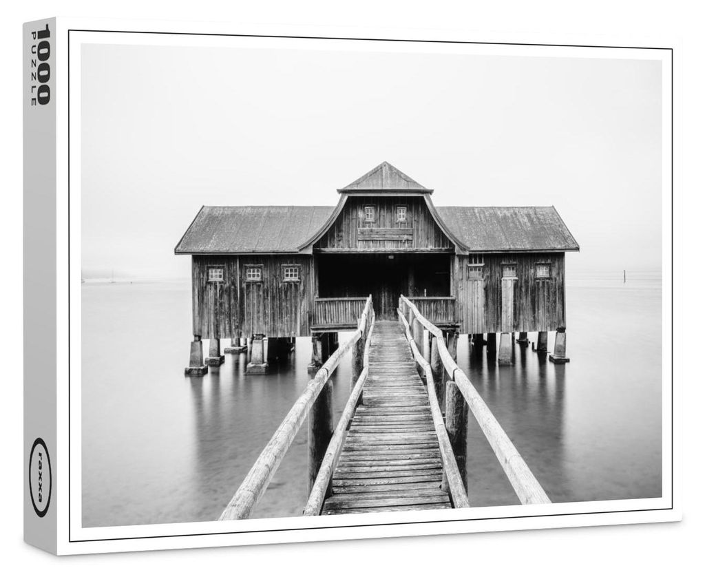 raxxa Premium-Puzzle "Das Bootshaus SW Edition", 1000 Teile