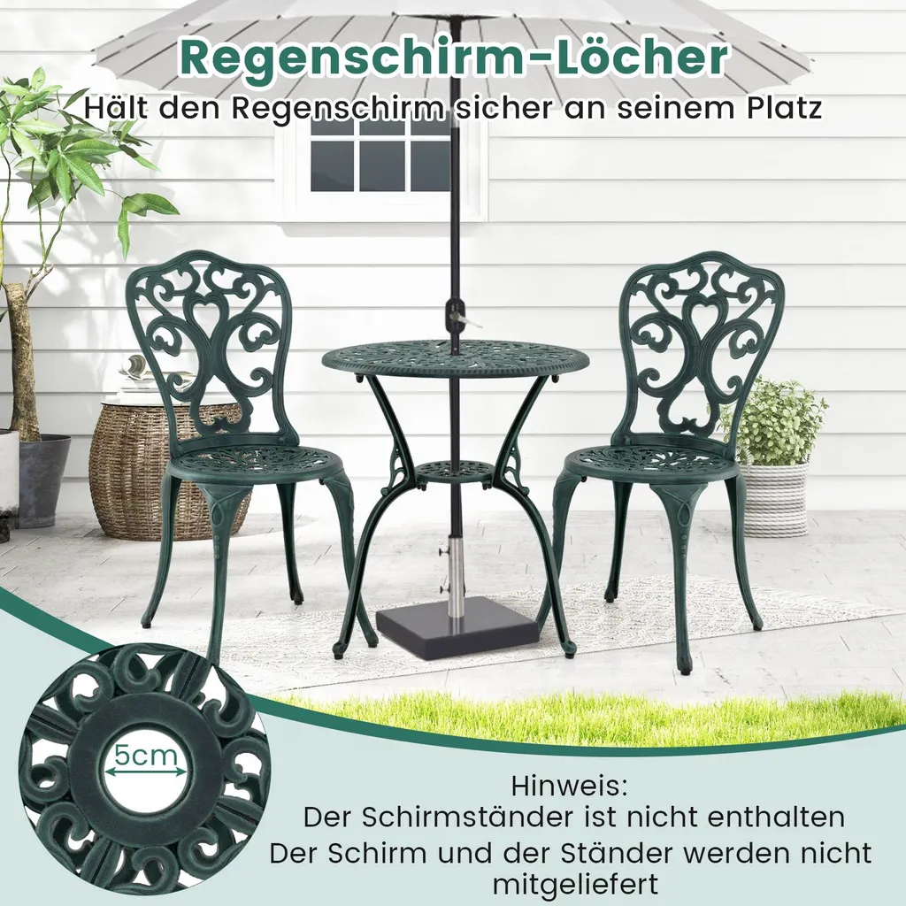 Ensemble de Jardin Résistant aux Intempéries avec Table et Chaises - 5