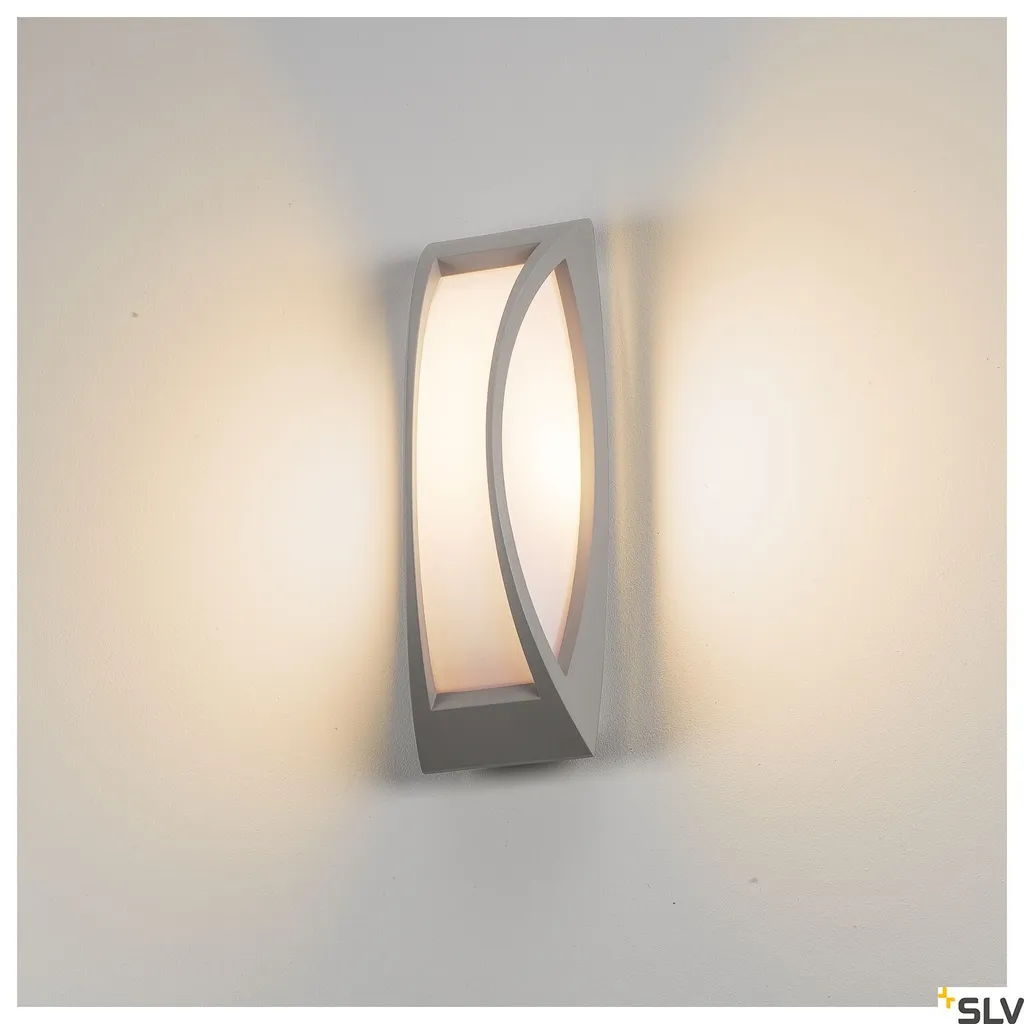 Applique Extérieure Anti-éblouissement SLV Meridian II E27 LED Grise - 3