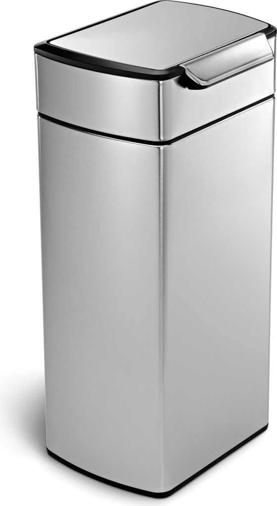 simplehuman 30 Liter rechteckiger touch-bar Abfalleimer, fingerabdrucksicherer Edelstahl - 7,6x7,6x40 cm; CW2015
