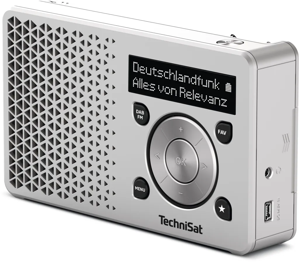 TechniSat DigitRadio 1 Silber | Radio DAB+ Portatile Made in Germany