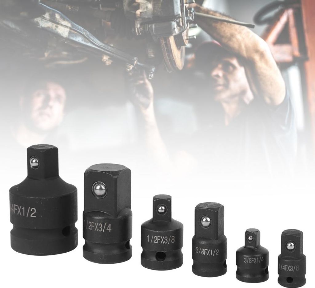6 Teile/satz Impact Socket Converter Reduzierer Adapter Set 1/2in 1/4in 3/8in 3/4in