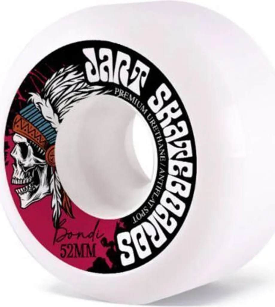 Roues de skateboard polyvalentes Jart Bondi 52mm couleur blanche