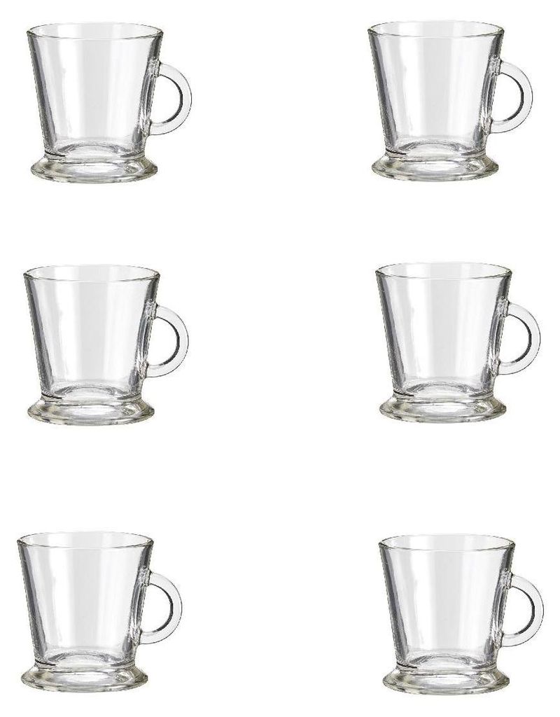 Set di 6 tazze Excellent Houseware, vetro, 9x7 cm, 170 ml, Immagine del prodotto 