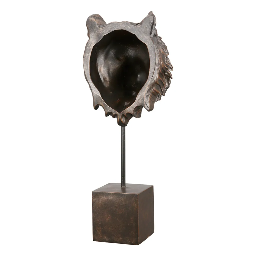 Statue de Tigre décorative style bronze pour salon chic - 47,5 cm - 7