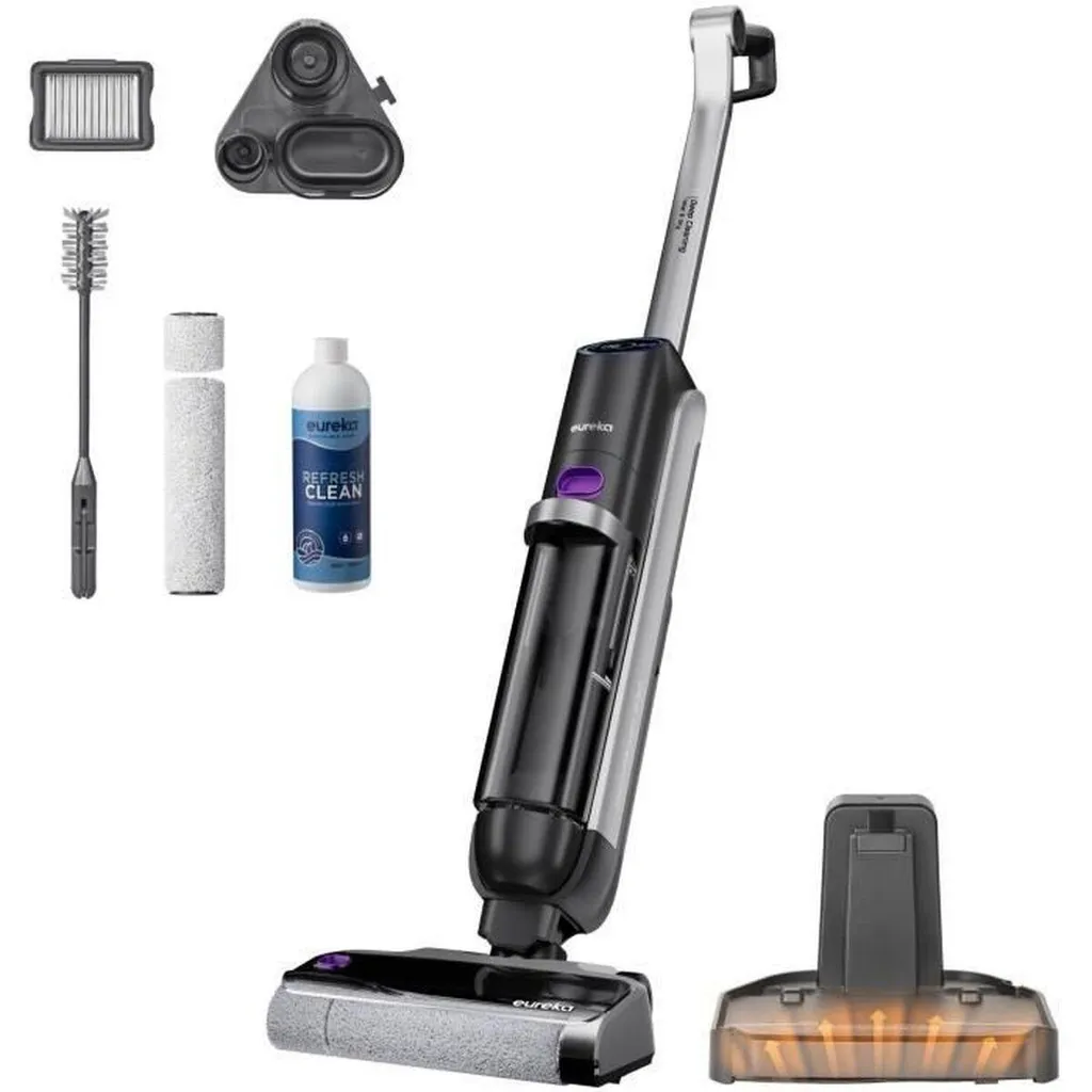 Aspirateur Robot Eureka E10s Laveur Connecté avec Station Auto-vidage