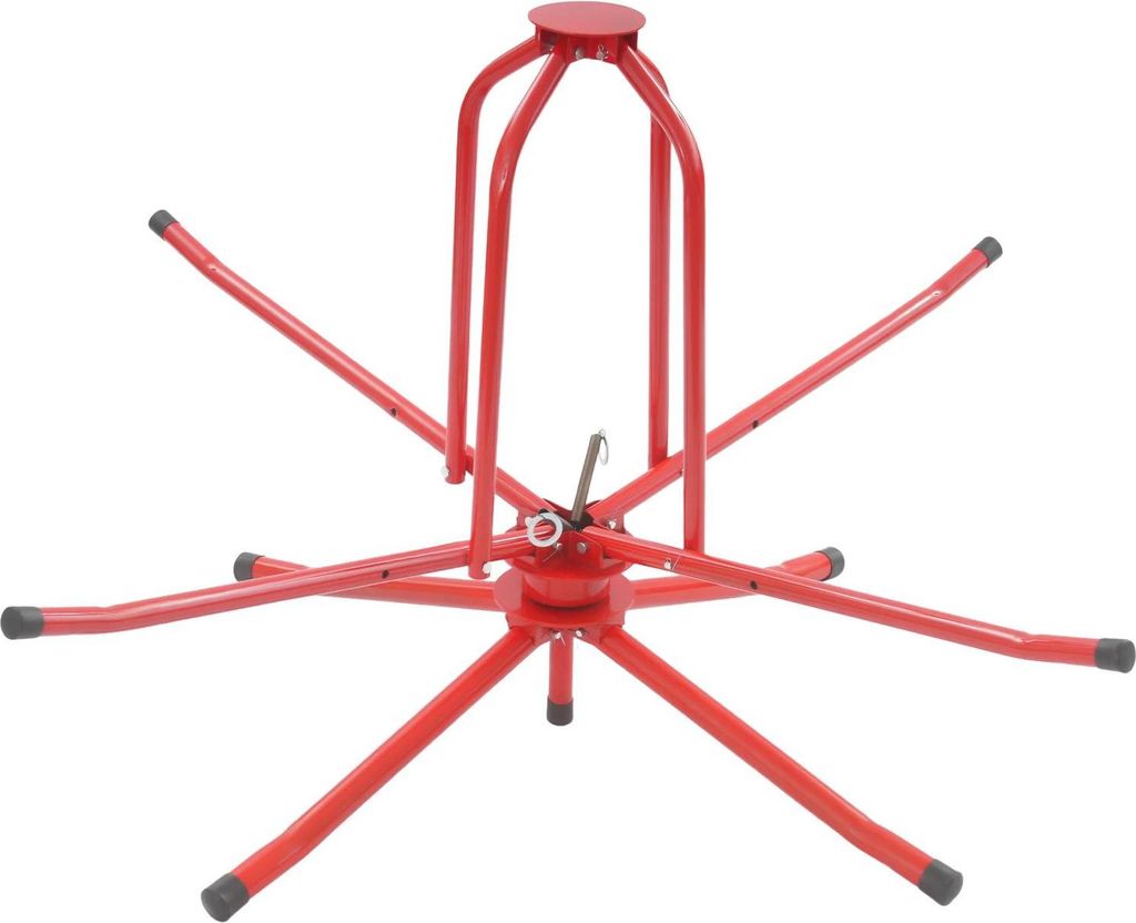 Rohrabwickler für Fußbodenheizung - Freistehender Rohrabroller - Traglast 200 kg - Basisbreite 80 cm - Höhe 53 cm - Außendurchmesser 136 cm - Rot