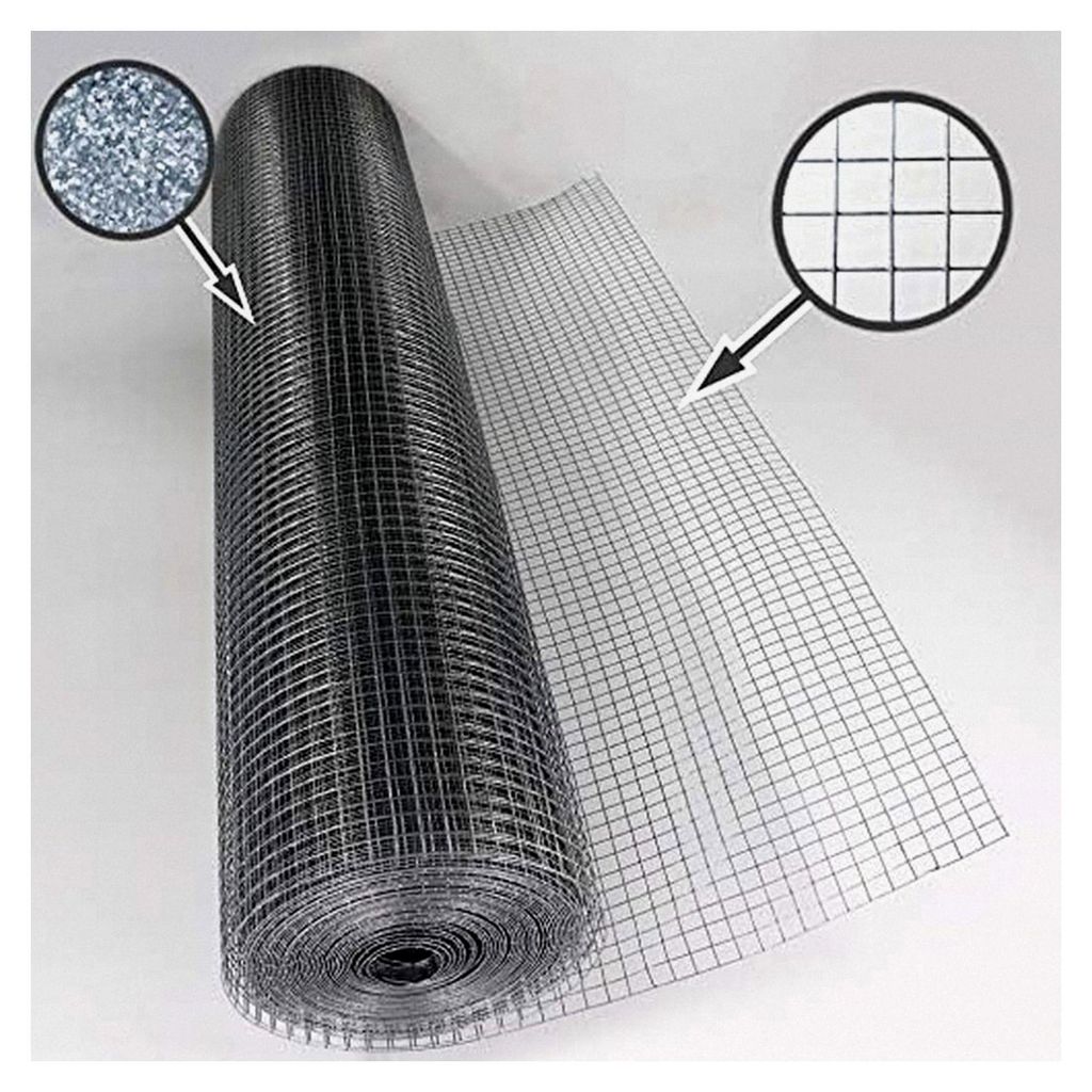Volierendraht Maschendraht Hasendraht Schweissgitter Drahtzaun feuerverzinkt 12mm x 12mm verschiedene Mengen (15m)