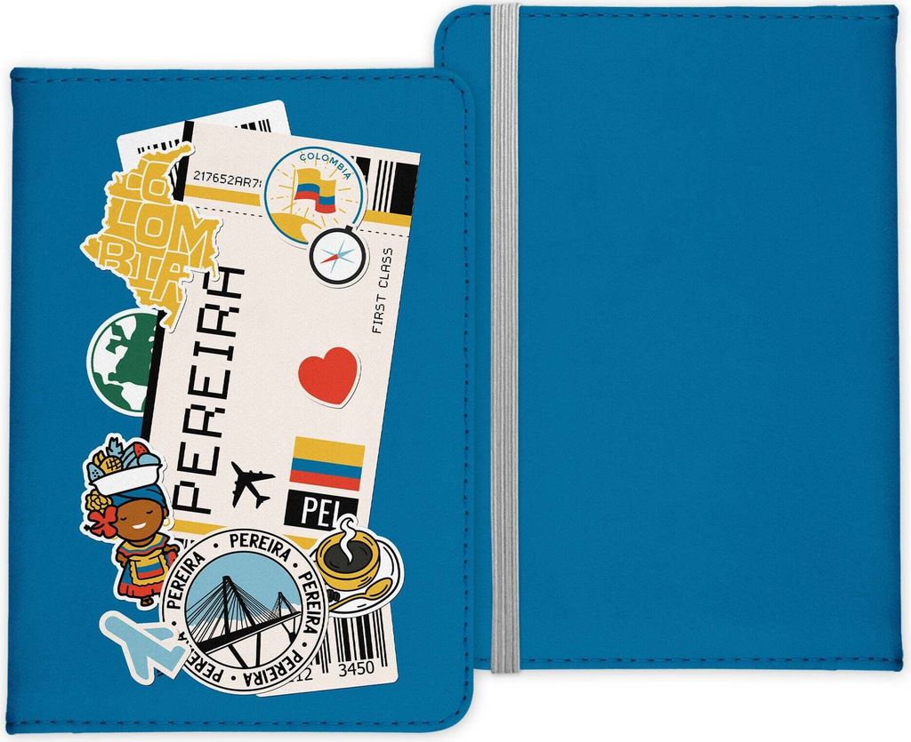 22Feels Pereira Souvenir Reisepasshülle Organizer Reisen Gadgets Kolumbien Hauptstadt Südamerika Urlaub Kunst-Leder Etui Cover Frauen Männer Kinder