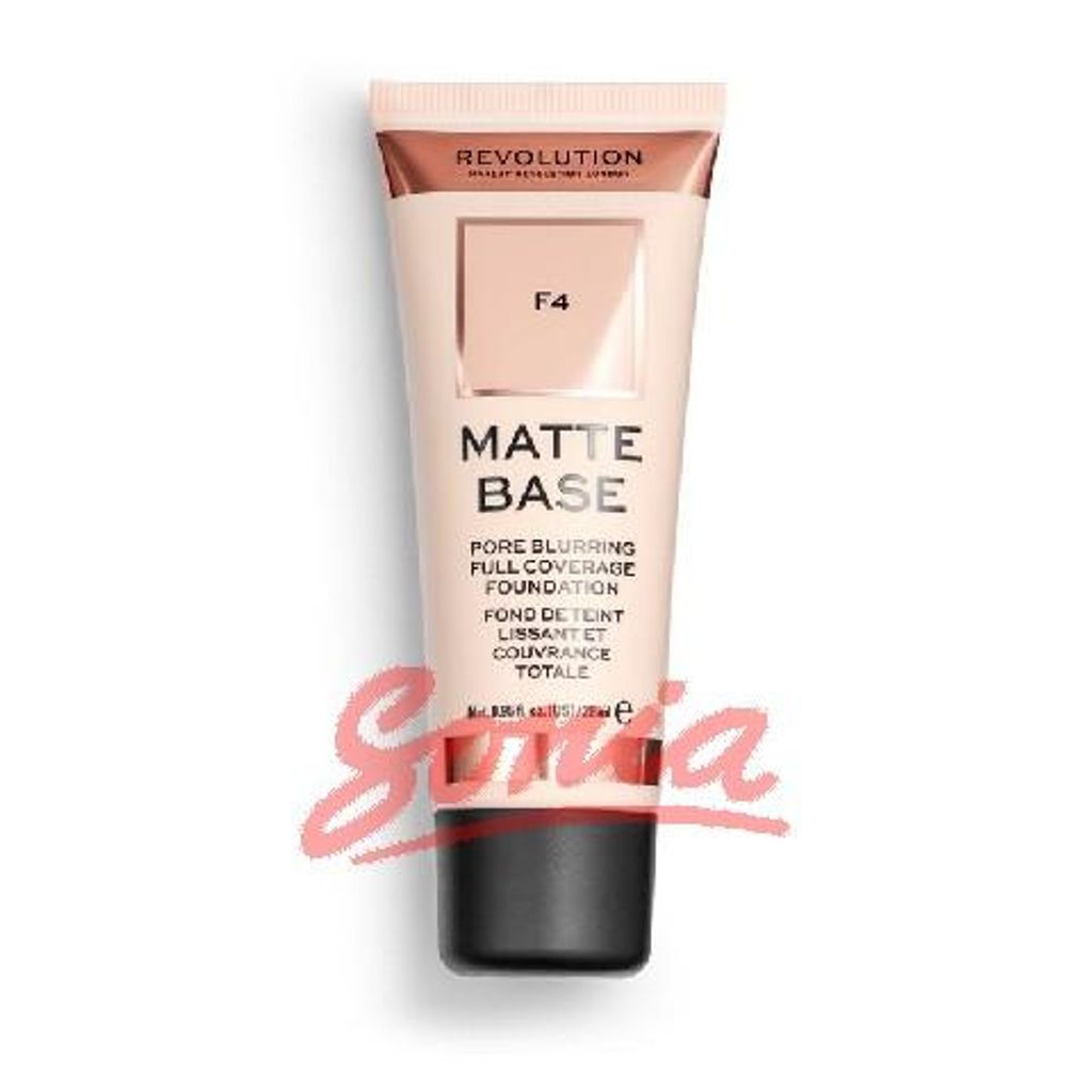 Revolution Mattiring Make-up-Primer auf Ihr Gesicht F4 Foundation Matte Base 28 ml