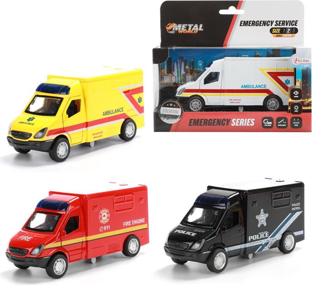 Toi-Toys Einsatzfahrzeug Spielzeugauto mit Licht und Sound