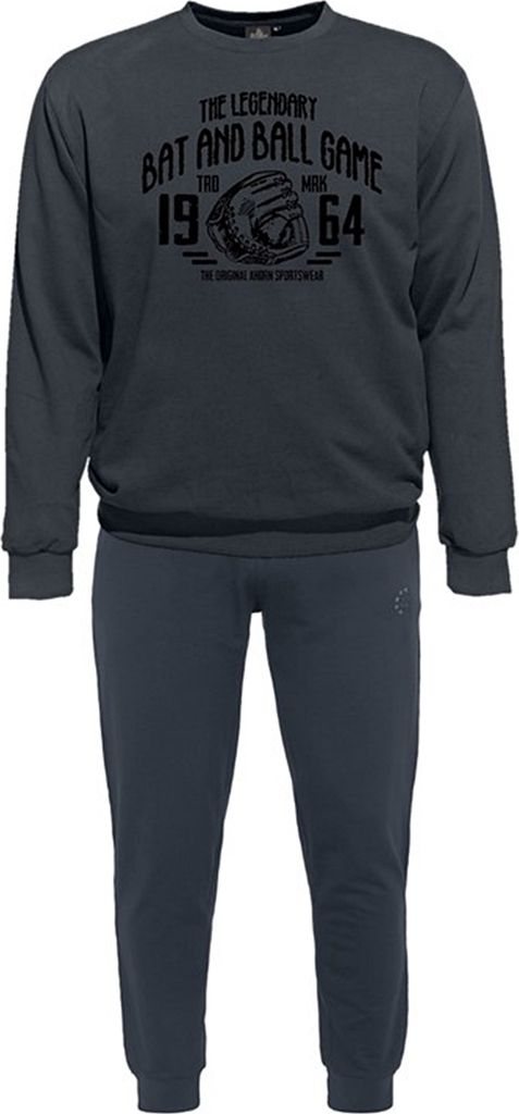 Übergrößen Jogginganzug Legandary Ball Game AHORN SPORTSWEAR Iron Grey 5XL