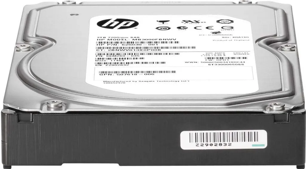Disque dur HPE 1TB SATA 6G 7200 tr/min LFF pour stockage de masse